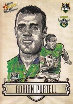 2009 Select NRL Champions - Sketches #SK6 Adrian Purtell Front